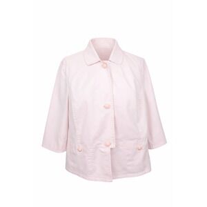 Talbots Pastel Pink Blazer Jacket Womens 18W 3/4 Sleeve Collared  Button Pockets